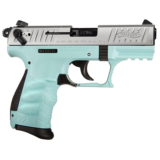 Walther P22, 22LR, 3.42" Barrel, 10 Rds, Angel Blue - 723364211140 