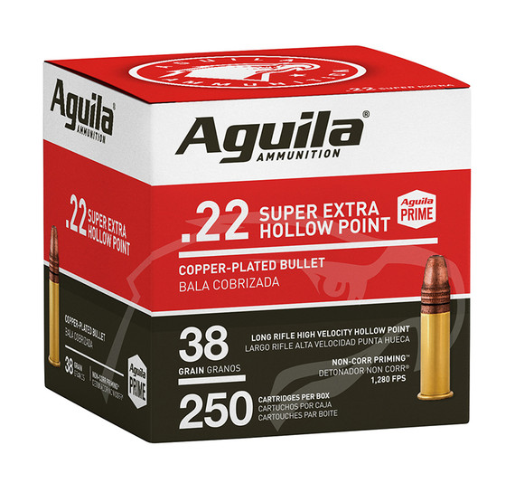 Aguila 22 LR HV 38 GR HP Bulk Pak, 250 Rds - 640420013121 