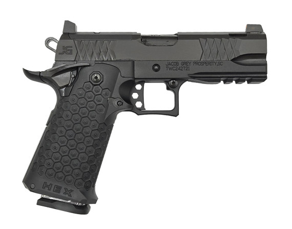 Jacob Grey TWC HEX, 9MM, 4.25" Barrel, 17 Rds, Black - 850040696592 