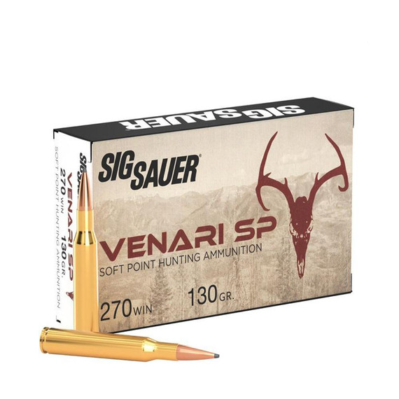 SIG Sauer Venari SP, .270 Win, 130 Grain, Soft Point - 798681670048 