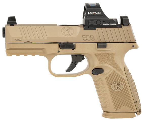 FN 509M MRD, 9MM, 4.00" Barrel, 10 Rds, Flat Dark Earth - 845737018399 