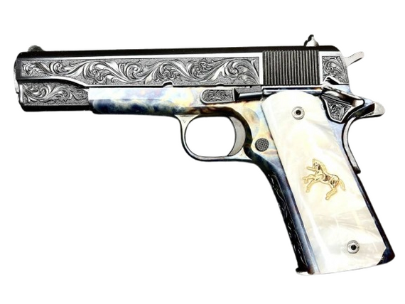 Colt 1911 Government, .45 ACP, 5.00" Barrel, 7 Rds, Blued/Case Hardened - C1911RCBAA 