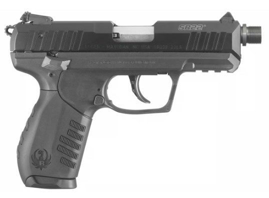 Ruger SR22, 22 LR, 3.50" Barrel, 10+1 Rds, Black Anodized - 736676036042 