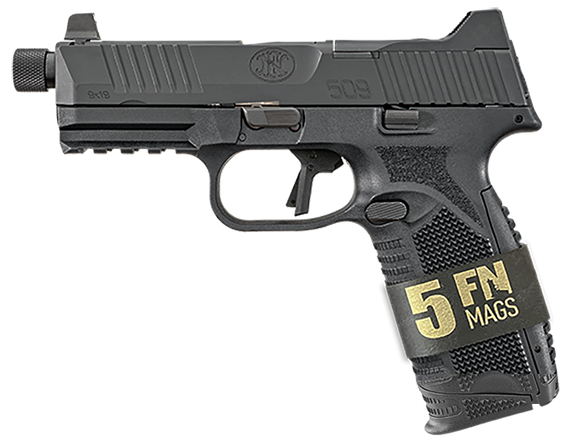 FN FN 509 Tactical, 9MM, 4.50" Barrel, 10+1 Rds, Black Finish - 845737016807 