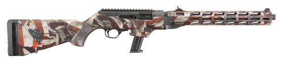 Ruger PC Carbine, 9MM, 16.12" Barrel, 17+1 Rds, American Flag Cerakote - 736676191215 