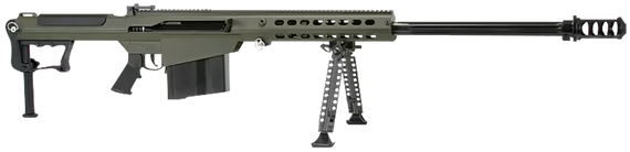 Barrett M107A1, 50 BMG, 29.00" Barrel, 10+1 Rds, OD Green Cerakote - 816715013040 