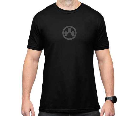 Magpul Icon Logo CVC T-Shirt, Black, Cotton/Polyester, Short Sleeve, Small - 840815124436 