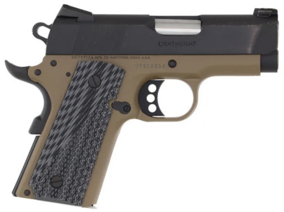 Colt Defender, .45 ACP, 3.00" Barrel, Black Slide, FDE Frame - 151550026755 