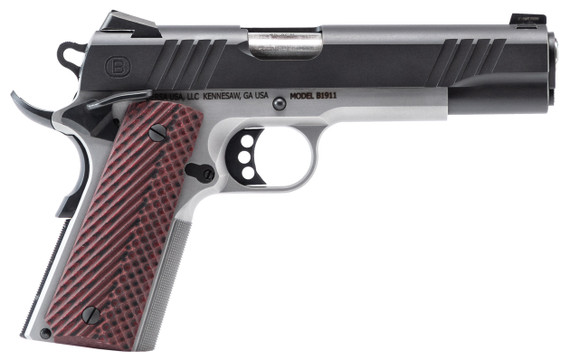 Bersa B1911, .45 ACP, 5.00" Barrel, 8 Rds, Black/Stainless - 704674129431 