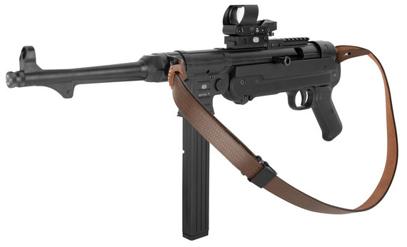 Blue Line Mauser MP40 P, .22 LR, 10.00" Barrel, 23 Rds, Black - 689585856723 