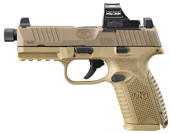 FN 509M T NMS, 9MM, 4.50" Barrel, 10 Rds, Flat Dark Earth - 845737018436 