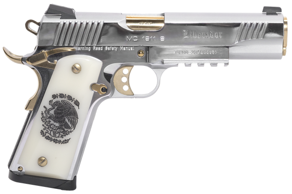 EAA Regard Liberador II, 9MM Luger, 5.00" Barrel, 9+1 Rds, Stainless W/Gold Controls - 741566907180 