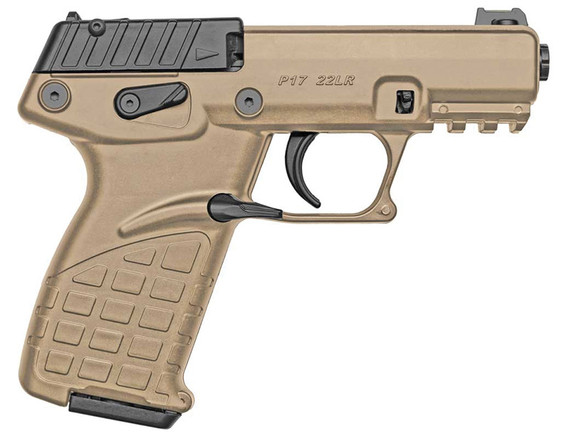 Kel-Tec P17, .22LR, 3.93" Barrel, 16 Rds, Tan - 640832007923 