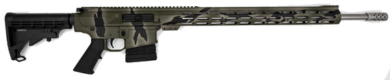 Great Lakes Firearms AR-10, .243 WIN, 24.00" Barrel, 5 Rds, Pursuit Green Camo - 638457792591 