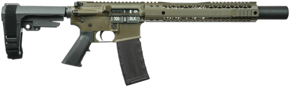 Black Rain Ordnance BROROTRM30A, 300 Blackout, 7.50" Barrel, 30+1 Rds, Black Cerakote - 697067880609 