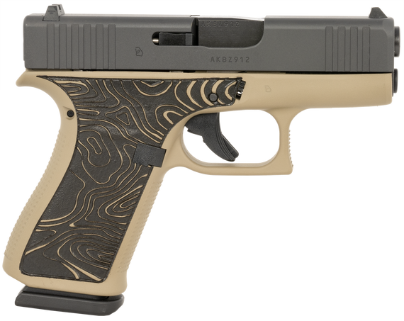 Glock 43X Topography, 9MM, 3.41" Barrel, 10 Rds, Coyote Tan/Black Cerakote - 810100236854 