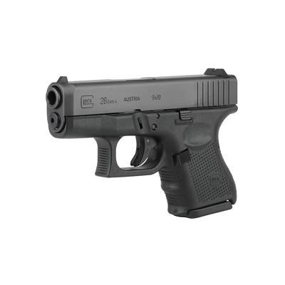 Glock G26 Gen 4, 9MM, 3.43" Barrel, 10 Rds, Gas Nitride - 764503992650 