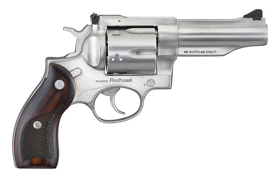 Ruger Redhawk, 45 Auto/45LC, 4.20" Barrel, 6 Rds, Satin Stainless - 736676050505 