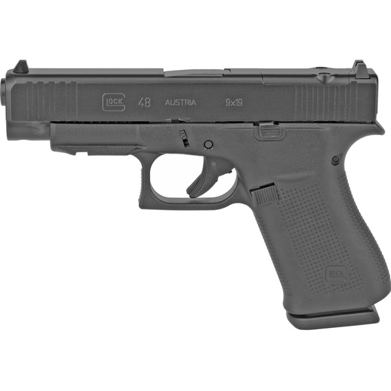 Glock 48 MOS, 9MM, 4.17" Barrel, 10 Rds, nDLC Finish 