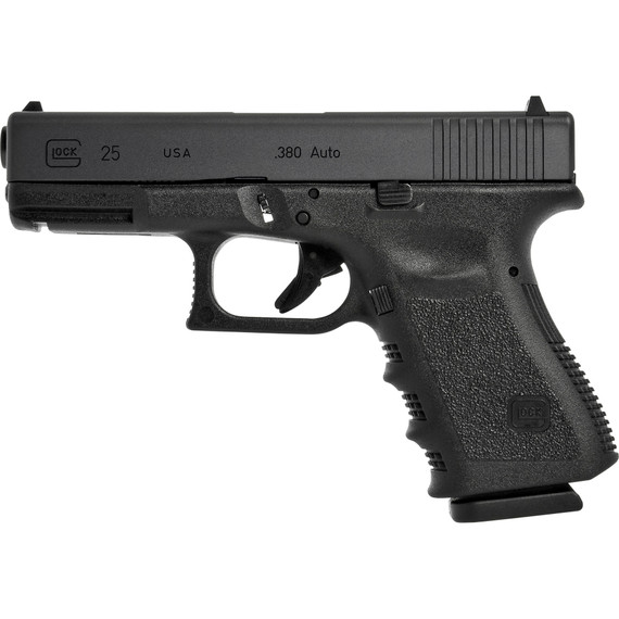Glock 25 Gen 3, .380 ACP, 4.02" Barrel, 15 Rds, Matte Black - 764503055331 