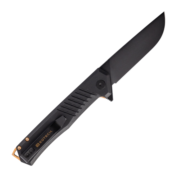 EOTech F1 Alpha, Black G10 Handle, Bronze Accents, Black D2 Blade, Fine Edge - 850034486468 