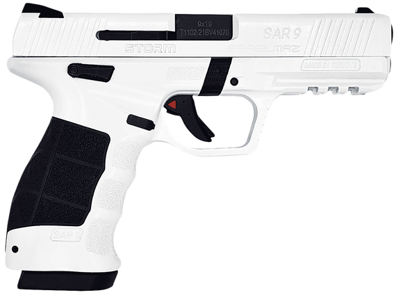 Sar USA SAR9 Storm, 9MM, 4.40" Barrel, 17 Rds, White Cerakote - 810075870794 