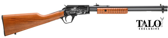 Rossi Gallery 22LR, 18.00" Barrel, 15 Rds, Black/Wood, Rattle Snake, TALO - 474202 