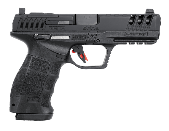 Sar USA SAR9 Gen3, 9MM, 4.40" Barrel, 17+1 Rds, Black Cerakote - 810075873108 