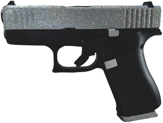 GLOCK 43X, 9MM, 3.41" Barrel, 10+1 Rds, Silver Glitter - 151550026538 