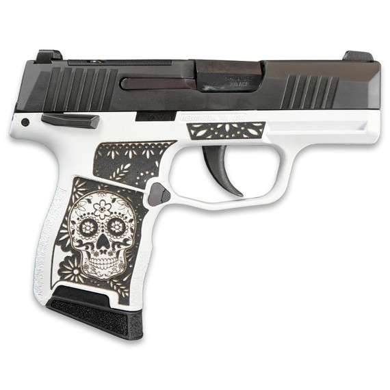 SIG Sauer P365 380, 380 AUTO, 3.10" Barrel, 10 Rds, Custom Sugar Skull - 688099403768 
