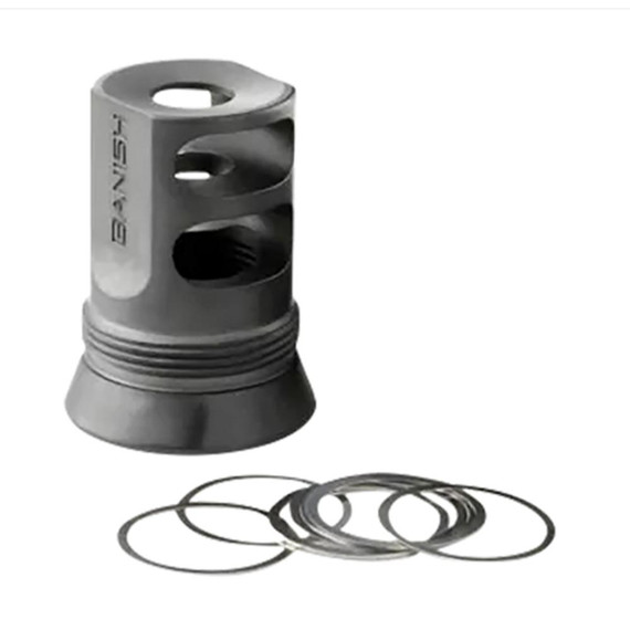 Banish Suppressors Banish 30-Gold/46, Muzzle Brake, 5/8x24, Black - 810171221346 