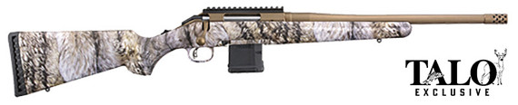 Ruger American, .204 Ruger, 16.13" Barrel, 5 Rds, Burnt Bronze Cerakote/Yote Coyote Camo - 736676369195 