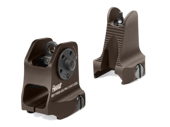 Daniel Defense Rock And Lock Sights, Fixed Front/Rear Sight, Brown - 818773022477 