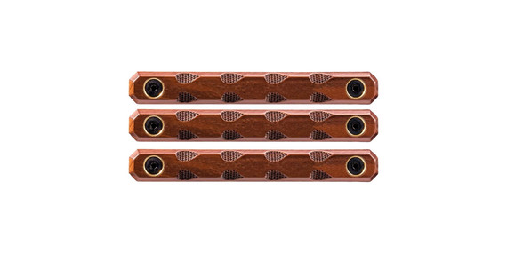 Woox SH.MLK005.S3, M-LOK Rail Covers, Micarta Green American Walnut, 3 Pack 