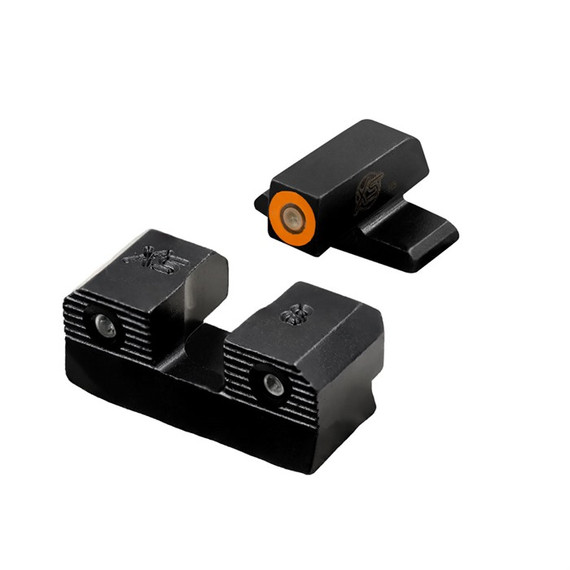 Xs Sight Systems R3D 2.0 STD HEIGHT NIGHT SIGHT FOR SIG/SPRINGFIELD ORANGE, Tritium Front & Rear, Black Nitride Finish - 647533004237 