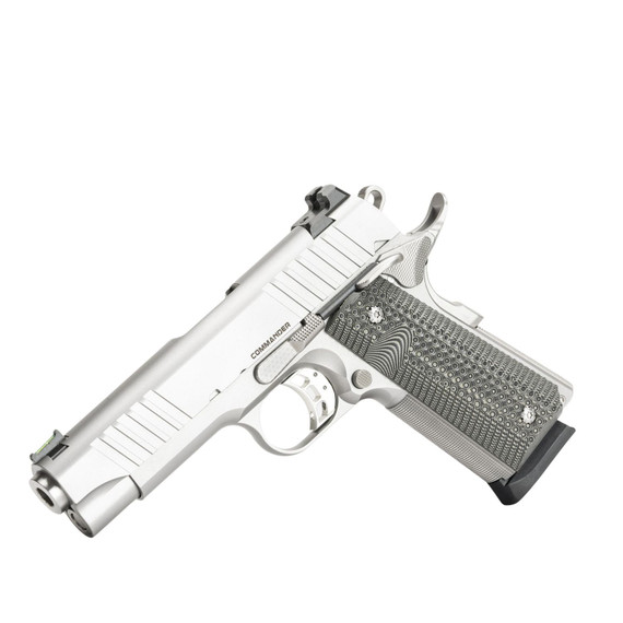 Bul Armory 1911 Commander Length, .45 ACP, 4.25" Bull Barrel, 8 Rds, Silver Finish - 5811792 