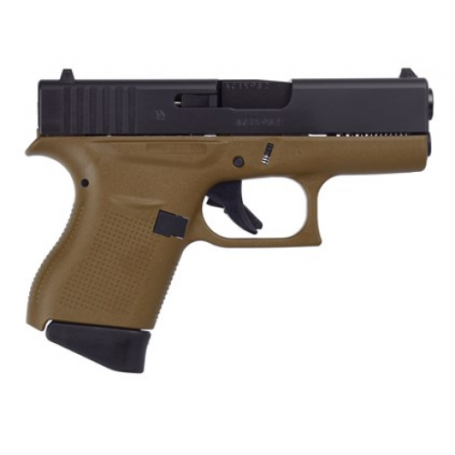 Glock G43, 9MM, 3.39" Barrel, 6+1 Rds, FDE - 764503914409 