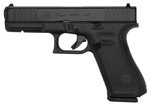 Glock G17 Gen 5, 9MM, 4.49" Barrel, 17 Rds, Black - 764503037207 