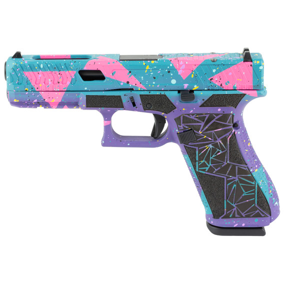 Glock 17 Gen5, 9MM, 4.49" Barrel, 17 Rds, Custom 80's Cerakote - 810188100849 