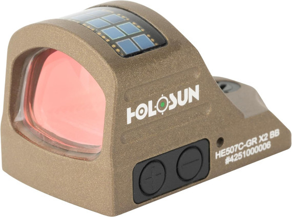 Holosun HE507C-GR X2 BB, Green Dot, 2 MOA & 32 MOA Circle, Burnt Bronze - 810047073284 
