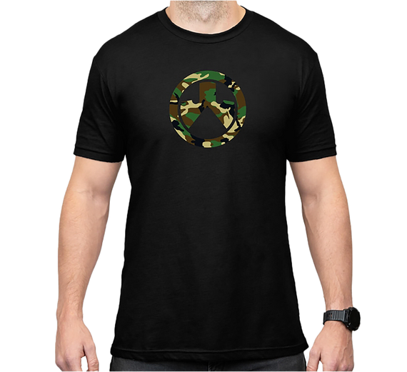 Magpul Woodland Camo, Black Cotton/Polyester, Short Sleeve, Small - 840815134787 