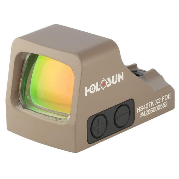 Holosun HS407K X2, 6 MOA Red Dot, FDE - 810047072751 