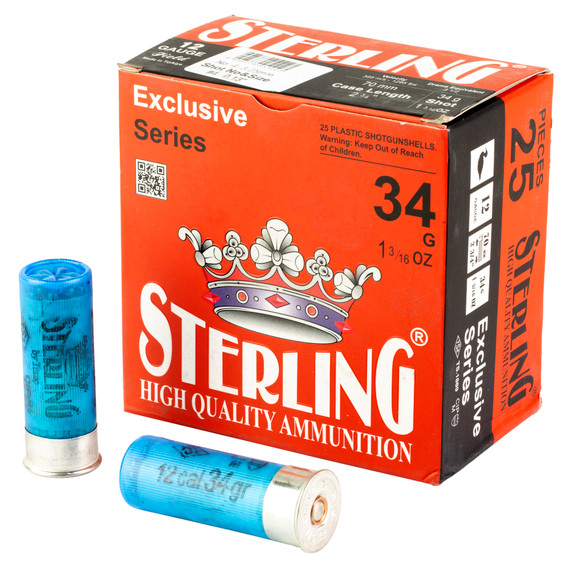 Sterling Exclusive Series, 12GA, 2.75" Shells, #4 Shot, 25 Rds - 8698779951023 