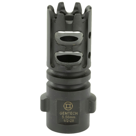 Gem Tech Quickmount MB 5.56, Muzzle Brake, 1/2X28 Thread, Black Finish - 609728889012 