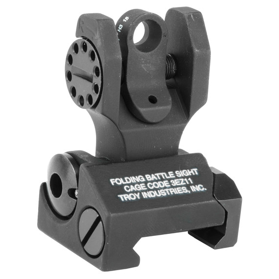 Troy Industries SSIG-FBS-RTBT-00, Rear Folding Tritium BattleSight, Black Hardcoat Anodized - 812699011034 
