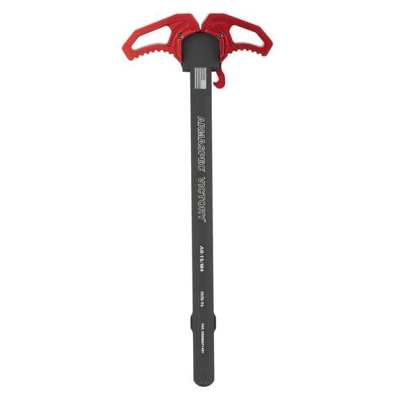 Armaspec Victory Charging Handle, Ambidextrous, Red, Anodized - 810048490295 