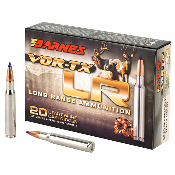 Barnes VOR-TX Long Range, .30-06 Springfield, 175 Gr, 20 Rds, Nickel-Plated Brass - 716876306176 