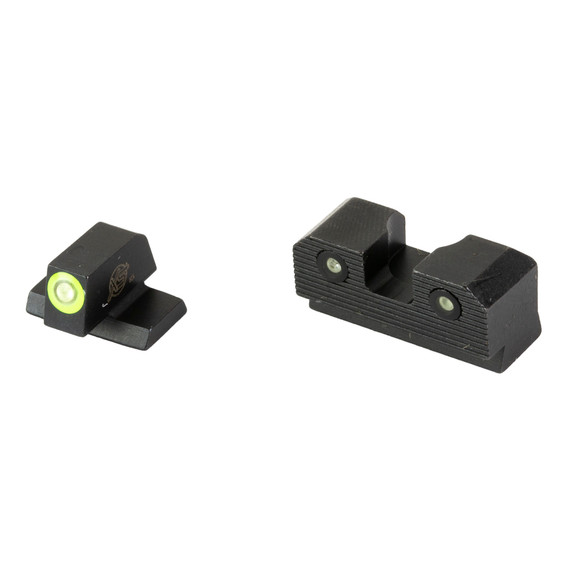 XS Sights R3D 2.0, Tritium Night Sight, Fits Canik TP9SF, Green Front Outline, Green Tritium Front/Rear - 647533000451 