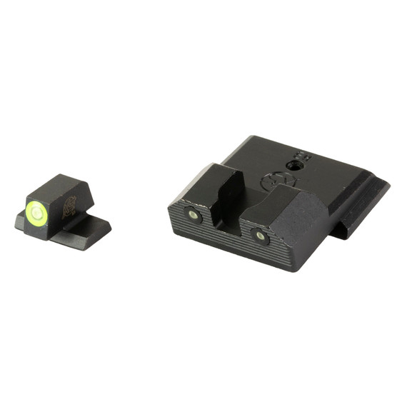 XS Sights R3D 2.0, Tritium Night Sight, Green Front Outline, Black Nitride Finish - 647533004145 