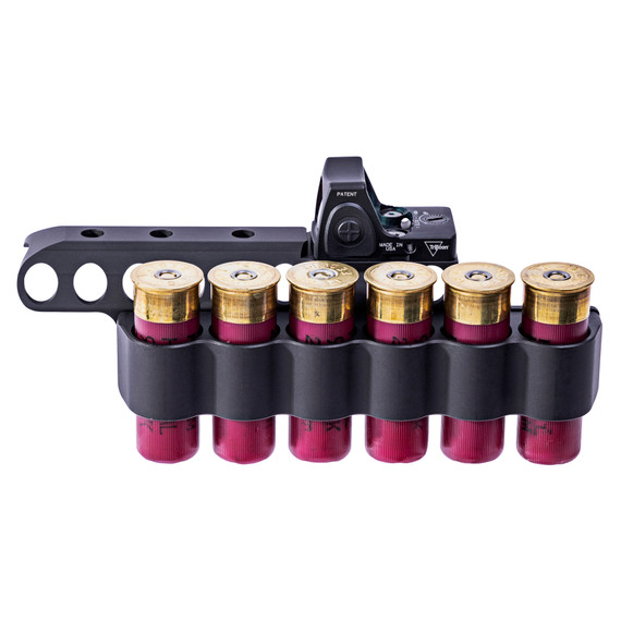 Mesa Tactical SureShell Carrier, Integrated Trijicon RMR Mount, Fits Benelli M4, 12GA, Black - 878405006718 